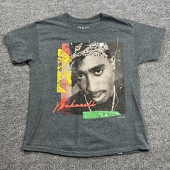 2Pac Makaveli T Shirt Mens Medium Gray Hip Hop Rap Graphic Tee