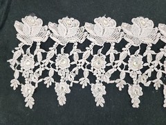VINTAGE Lace Rose Shirt Mens Large Gem Flower Single Stitch Black Tee Adult A48