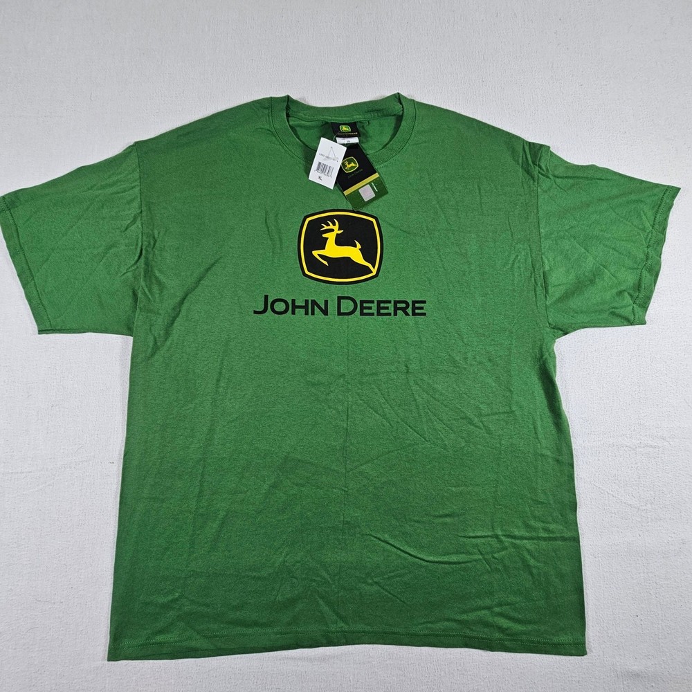 John Deere Graphic T-Shirt Mens XL Green Short Sleeve Logo Cotton Tee