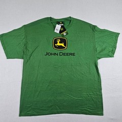 John Deere Graphic T-Shirt Mens XL Green Short Sleeve Logo Cotton Tee