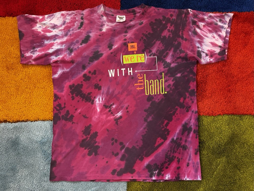 Vintage JBL Speakers Tie Dye Band T-Shirt Lou Reed The Rolling Stones U2 XXL