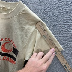 Vintage Screen Stars Shirt Adult Small Tan Single Stitch UW Lacrosse Wi 80s