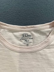 J. Crew T-Shirt Broken-In White 100% Cotton Pocket Casual Everyda Soft M A008968