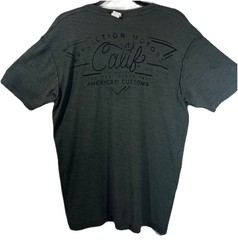 Men’s Affliction Military Green Reversible Short Sleeve Shirt Size Large
