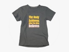 New Black T Shirt “The Body Achieves…”