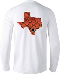 Microfiber longsleeve UPF performance dri fit fishing boating shirt redfish