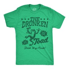 Mens Funny T Shirts The Drunken Toad Sarcastic Bar Graphic Novelty Tee for Men