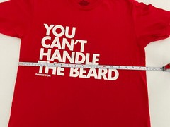 DPCTED You Can’t Handle The Beard T-Shirt Short Sleeve Red Small New 0124a