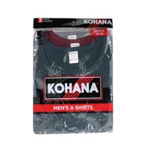 Mens a shirts colored 3-Pack. Machine wash no bleach tumble dry.
