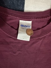 Gildan Ultra Cotton Burgundy Men’s L Crew Neck Short Sleeve Graphic T-Shirt
