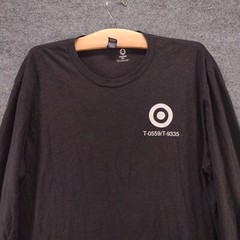 District Custom Ink Men’s Team Indy T-Shirt Large Long Sleeve Black Crew Neck