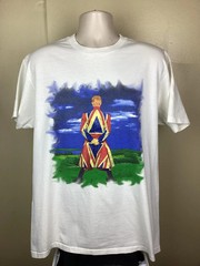 Vtg 1997 David Bowie Earthling Concert T-Shirt White XL 90s Classic Rock Band
