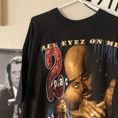 1990s 2Pac I Wonder If Heaven Got A Ghetto Tupac Shakur Men’s XL Rap Tee