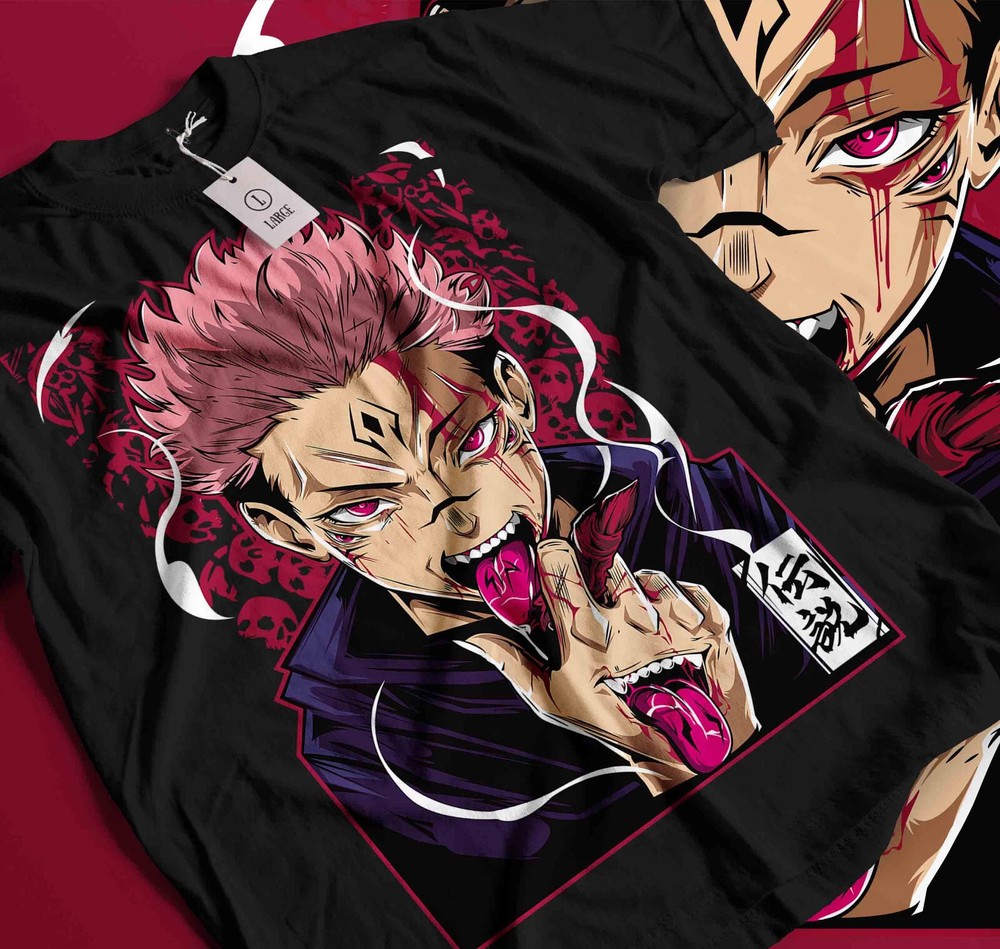 Jujutsu Kaisen Arrogant Sukuna Black T-Shirt