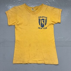 True Vintage Russell Southern Shirt Solotar Swimmers 60s Yellow Distressed M