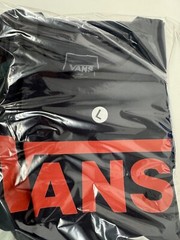 VANS MENS LOGO NAVY PREMIUM T SHIRT NEW