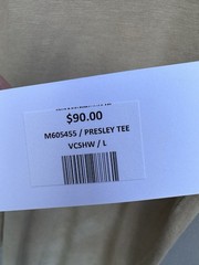 Cotton Citizen Presley Tee Vintage Cashew Sz L NWT Light Weight Jersey Cotton