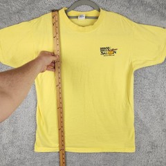 Vintage Brass Balls Saloon Shirt Mens Large Yellow Royal Ocean City 80s Graphic