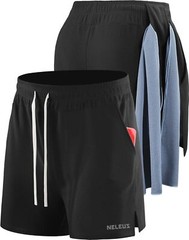 NELEUS Men’s 7 inch Running Shorts Athletic X-Large, 6112 Black/Black/Black