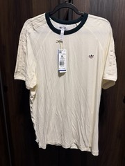 adidas x CLOT Rib Tee By Edison Chen Size XL Cream White / Green Night