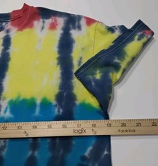 New Tie Dye Men’s T-Shirt Red Yellow Adult Medium Multicolor Summer Spiral
