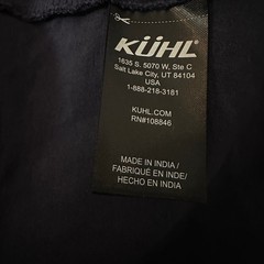 Kuhl Wildfibre Mens M Long Sleeve Shirt Navy Blue Organic Cotton Outdoor Hiking