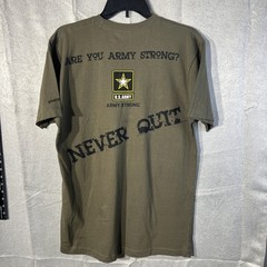U.S. Army T-Shirt Men’s Large Green Soldier’s Creed Army Strong Never Quit USA