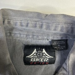 Vtg Y2k Reno Bike Rally 2004 Factory Cut/Sleveless Denim Button Shirt XL