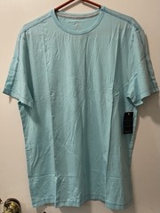 Flag & Anthem MadeFlex Men Short Sleeve Crew Neck T-Shirt Color Aqua Size Medium