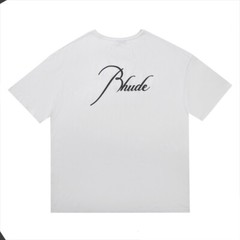 RHUDE Men Art patter High Quality Leisure Cotton Short Sleeve T-Shirt Polo M-2XL