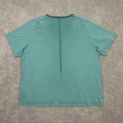 Nike Shirt Mens 2XL Green Geometric Drifit ADV Running Performance Wicking Logo