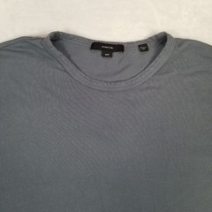 Vince Men’s Crew Neck Solid Short Sleeve Tee Size Medium Gray USA Made Classic