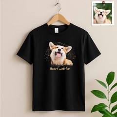 Pet Portrait Illustration Dog Cat Gift Unisex Crewneck T-shirt S-5XL