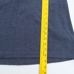 GH Bass Mens Thermal Shirt L Navy Waffle Knit Base Layer Outdoor Hiking Grunge