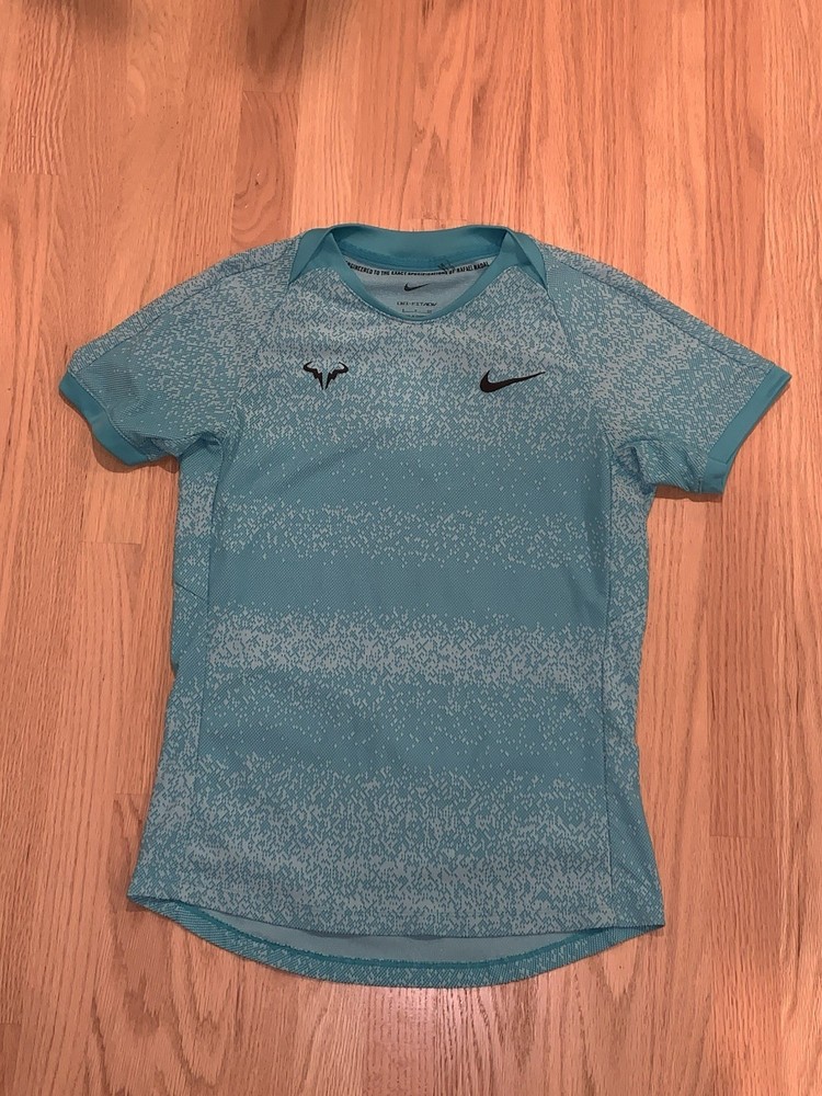 Nike Dri-FIT ADV Rafa Tennis Pro Shirt FD5409-345 Size S Small Men’s Rare