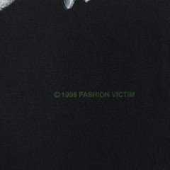 Vintage Fashion Victim Alien Shirt XL Black Short Sleeve Glow in the Dark 1995