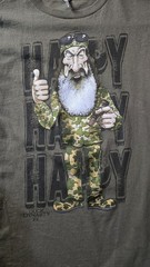 Duck Dynasty Shirt Phil Robertson Men’s Medium Olive Green Happy Happy Happy