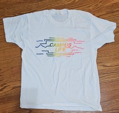 Vintage 80s Campus Life T-Shirt Single Stitch Tee college 1980s Size XL