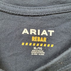 Ariat Men’s Rebar Cotton Strong Logo T Shirt Short Sleeve Blue XL