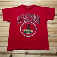 Vintage 90s Stanford University Big Logo Spellout Single Stitch Size Medium