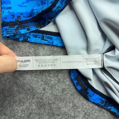Huge Sports Rash Guard Mens XL Blue Digital Camo Long Sleeve Compression