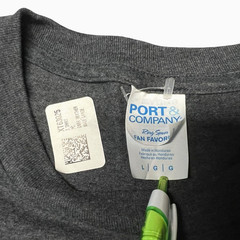 New Port & Company Air Force T Shirt Large Orange White Green India Flag Colors