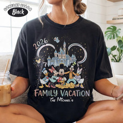 Custom Disney Family Vacation 2026 Comfort Colors Shirt Mickey Friends Castle Te