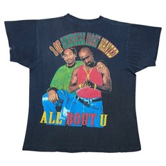 Vintage 1990s Snoop Dogg Tupac 2 Of Amerikaz Most Wanted Rap Tee T-Shirt Sz L