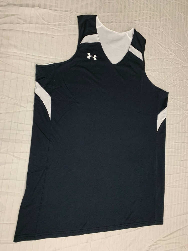 UNDER ARMOUR MENS ATHLETIC SLEEVELESS REVERSIBLE BASKETBALL JERSEY SHIRT SIZE L