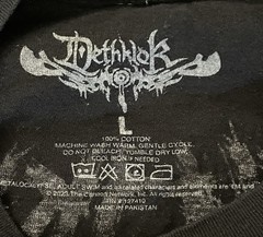 Dethklok Metalocalypse Adult Swim 2023 Tour Large Black Long Sleeve Shirt