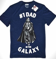 Star Wars T Shirt Mens Darth Vader TU #1 Dad Fathers Day Blue UK Sizes M to XL
