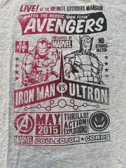 Marvel Avengers Collector Corps T-Shirt 2XL Captain America & Ultron Exclusive