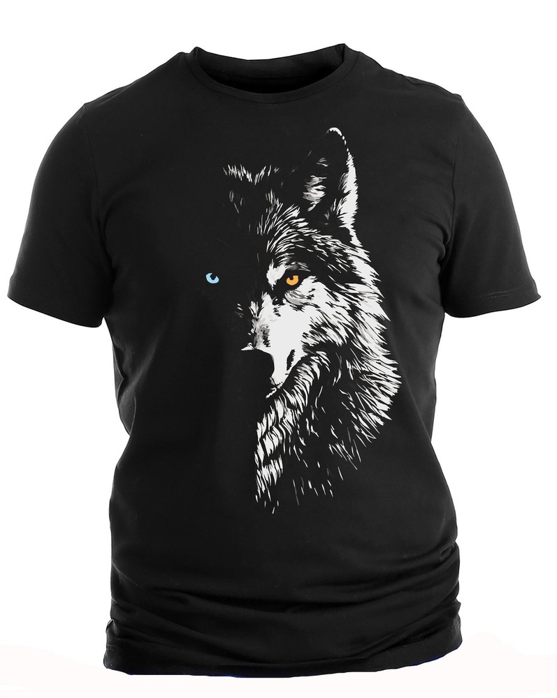 3D Wolf T Shirt Graphic Tee Animal Print Streetwear Cotton Shirt