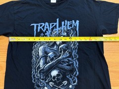 Trap Them Band T-Shirt Black Size Medium Skull Graphics